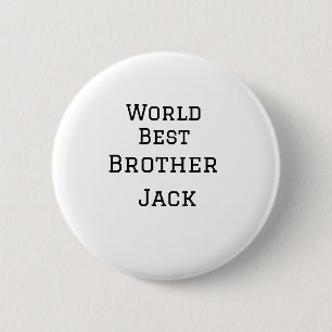 Wereld beste broer voeg naam tekst sport tekst een ronde button 5,7 cm