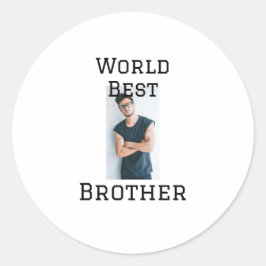 Wereld beste broer voeg naam tekst sport tekst een ronde sticker