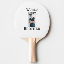 Wereld beste broer voeg naam tekst sport tekst een tafeltennisbatje