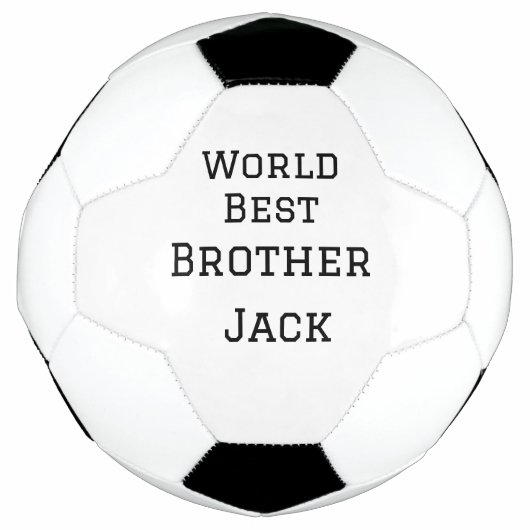 Wereld beste broer voeg naam tekst sport tekst een voetbal (Voorkant)