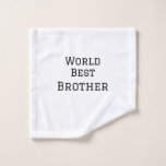 Wereld beste broer voeg naam tekst sport tekst een washandje<br><div class="desc">ontwerp</div>