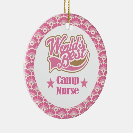 Wereld beste camp verpleegster keramisch ornament (Rechts)