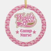 Wereld beste camp verpleegster keramisch ornament (Voorkant)
