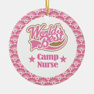 Wereld beste camp verpleegster keramisch ornament
