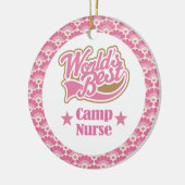 Wereld beste camp verpleegster keramisch ornament (Links)