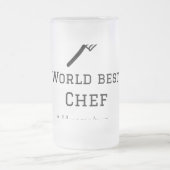 Wereld beste chef-kok naam toevoegen tekst koken b matglas bierpul (Center)