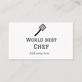 Wereld beste chef-kok naam toevoegen tekst koken b visitekaartje
