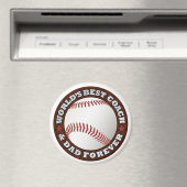 Wereld Beste coach & Papa 1 Magneet (Insitu (Vaatwasser))
