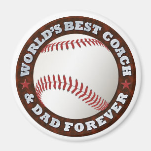 Wereld Beste coach & Papa 1 Magneet