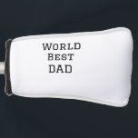 Wereld beste DAD VADER naam toevoegen tekst sport  Golfheadcover<br><div class="desc">ontwerp</div>