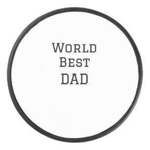 Wereld beste DAD VADER naam toevoegen tekst sport  Hockey Puck