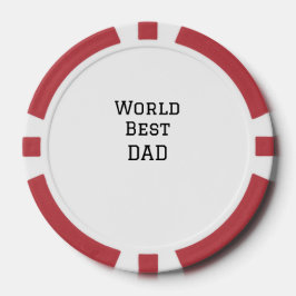 Wereld beste DAD VADER naam toevoegen tekst sport  Poker Chips