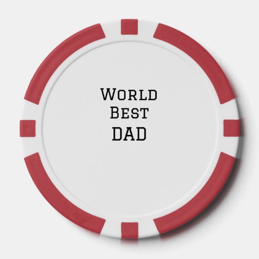 Wereld beste DAD VADER naam toevoegen tekst sport  Poker Chips (Voorkant)