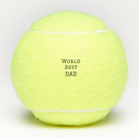 Wereld beste DAD VADER naam toevoegen tekst sport  Tennisballen (Voorkant)