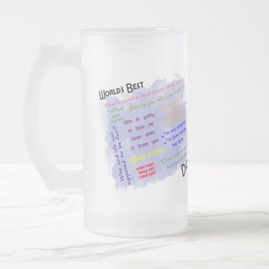 Wereld beste Dadism-Mok Matglas Bierpul (Links)