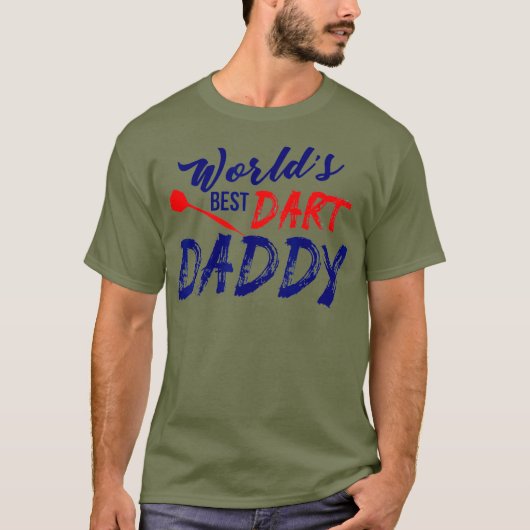 Wereld Beste Dart Daddy Sportman T-shirt (Voorkant)
