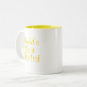 Wereld beste decentst tweekleurige koffiemok (Voorkant links)