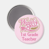 Wereld beste docent eerste graad magneet (Voorkant / Achterkant)