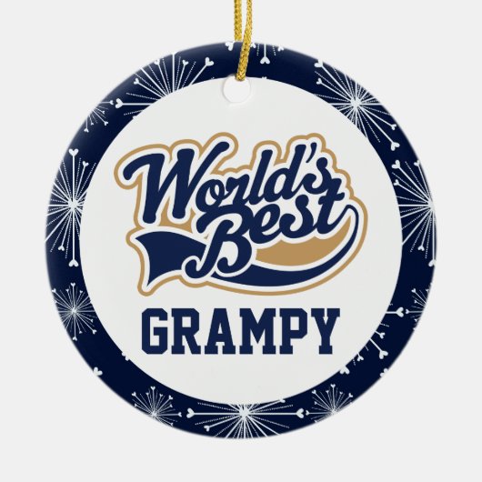 Wereld Beste Grampy Grandfather Gift Keramisch Ornament (Voorkant)
