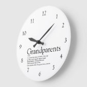 Wereld Beste grootouders zwart en wit Grote Klok (Hoek)