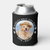 Wereld Beste hond Pap Persoonlijke foto van Cute P Blikjeskoeler (Blikje Voorkant)