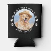 Wereld Beste hond Pap Persoonlijke foto van Cute P Blikjeskoeler (Voorkant)