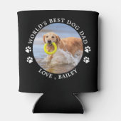 Wereld Beste hond Pap Persoonlijke foto van Cute P Blikjeskoeler (Achterkant)