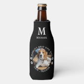 Wereld Beste hond Papa personaliseert Monogram Pet Flesjeskoeler (Fles Voorkant)