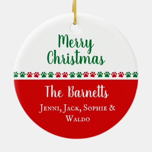 Wereld Beste hond Walker Dank je kerstcadeau Keramisch Ornament (Achterkant)