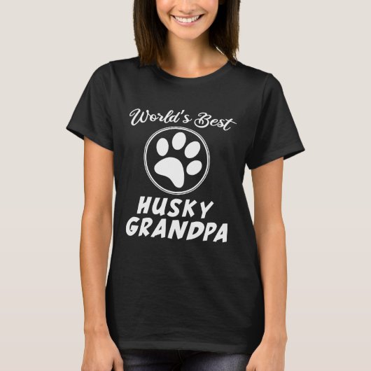Wereld Beste Husky Opa T-shirt (Voorkant)