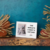 Wereld beste kat pa Pet Lover foto Fotoplaat (Zijkant)