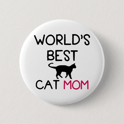 wereld beste kattenmoeder ronde button 5,7 cm (Voorkant)