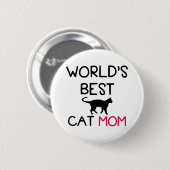 wereld beste kattenmoeder ronde button 5,7 cm (Voorkant /achterkant)