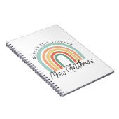 Wereld Beste leraar elementaire regenboog Notitieboek (Rechterzijde)