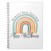 Wereld Beste leraar elementaire regenboog Notitieboek (Voorkant)