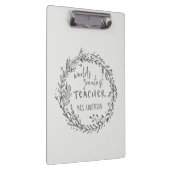 wereld beste leraar moderne minimale adem klembord (Rechts)