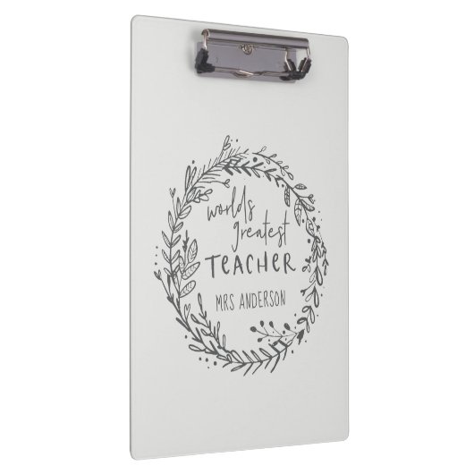 wereld beste leraar moderne minimale adem klembord (Rechts)