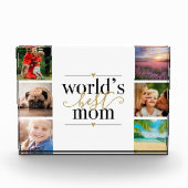 Wereld Beste Mam Black en Gold 6 Fotoblokken (Voorkant)