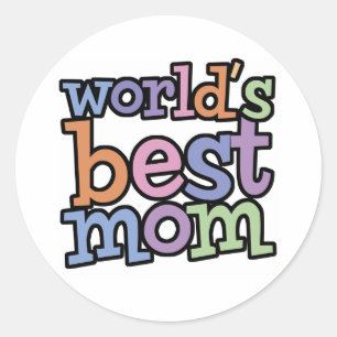 Wereld Beste mam T-shirts en cadeautjes Ronde Sticker