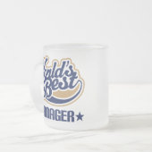 Wereld Beste Manager Matglas Koffiemok (Voorkant links)