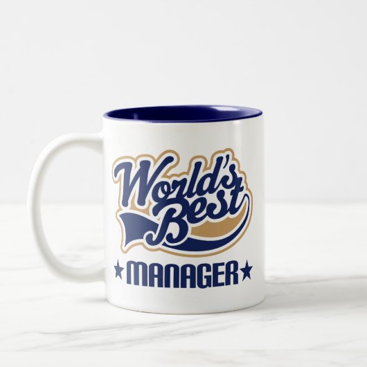 Wereld Beste Manager Tweekleurige Koffiemok (Links)