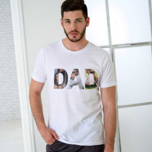 Wereld Beste Moderne Papa Print Wit T-shirt