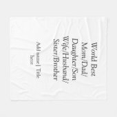 Wereld beste moeder echtgenoot vrouw vader dochter fleece deken (Voorkant (Horizontaal))