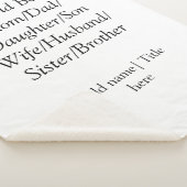 Wereld beste moeder echtgenoot vrouw vader dochter sherpa deken (3/4)