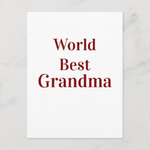 Wereld beste oma grootmoeder grootouders roze n briefkaart
