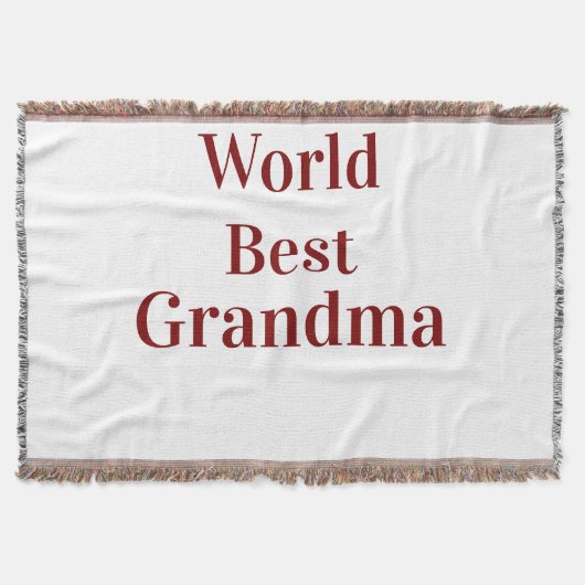 Wereld beste oma grootmoeder grootouders roze n deken (Voorkant)