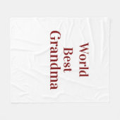 Wereld beste oma grootmoeder grootouders roze n fleece deken (Voorkant (Horizontaal))