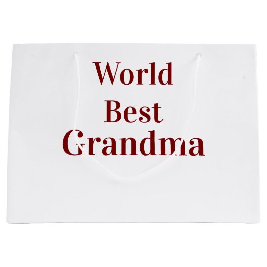 Wereld beste oma grootmoeder grootouders roze n groot cadeauzakje (Voorkant)