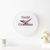 Wereld beste oma grootmoeder grootouders roze n grote klok (Huis)