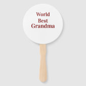 Wereld beste oma grootmoeder grootouders roze n handwaaier (Achterkant)